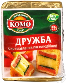 Сир плавлений скибковий Дружба Комо 50% 90г