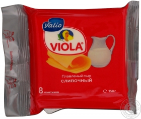 Сыр Валио Виола Сливочный плавленый ломтики 45% 150г Финляндия