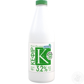 Кефир Молокия Молочная классика 3.2% 930г пластиковая бутылка Украина