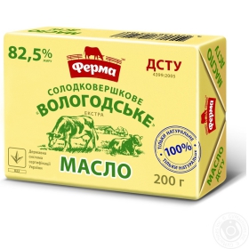 Масло Вологодське Ферма 82,5% 200г