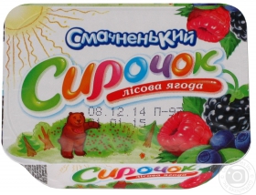 Творожок Вкусненький лесная ягода 5% 100г Украина