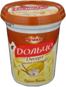 Десерт творожный с карамелью Дольче груша-ваниль 4% 400г Украина