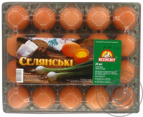 Яйце куряче 1 категорії Селянське 1*20шт