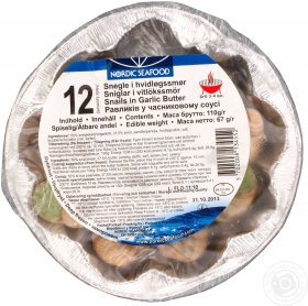 Улитки в чесночном соусе ТМ Nordic Seafood 12 шт х 67г Дания