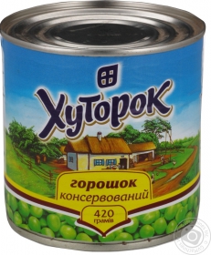 Горошок зелений Хуторок 420г