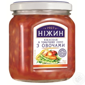 Квасоля з овочами в томатному соусі Ніжин 450г