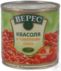 Фасоль Верес в томатном соусе 400г Украина