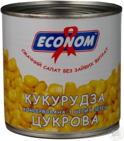 Кукурудза цукрова Еко ном з/б 340г