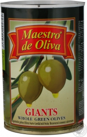 Оливки Maestro de Oliva гігантські з кісточкою 432мл