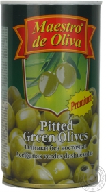 Оливки Маэстро де Олива зеленые без косточки 350г Испания