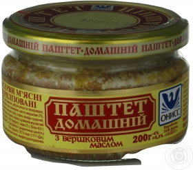 Паштет Онис Домашний со сливочным маслом 200г Украина