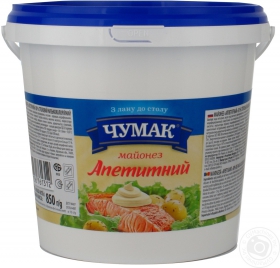 Майонез Чумак Аппетитный 30% 850г Украина