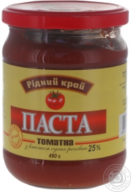 Паста томатна Рідний край 25% 490г