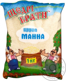 Крупа манна Щедрi Брати в/г 1кг