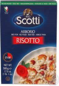 Рис Рисо Скотти арборио длиннозерный шлифованный для ризотто 500г Италия