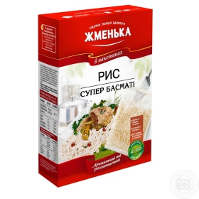 Рис Жменька басмати длиннозерный шлифованный в пакетиках 400г Украина