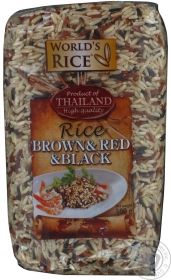 Рис Brown+Red+Black World&#39;s Rice 500г