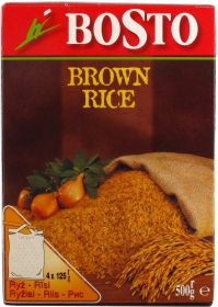 Рис коричневий Bosto 4*125г