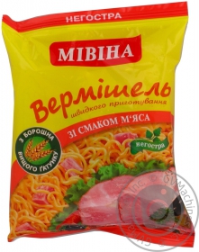 Макароны вермишель Мивина со вкусом мяса 60г Украина