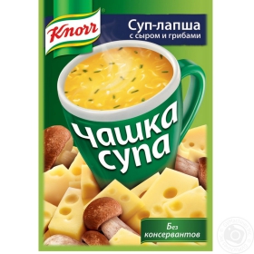 Суп-локшина з сиром та грибами Knorr Чашка супу 15,5г