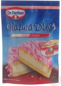 Глазур йогурт/полуниця Dr.Oetker 100г