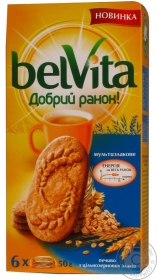 Печенье Бельвита Доброе Утро мультизлаковое 300г Чехия