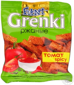 Grenki житні зі смаком томату Flint Spicy 80г