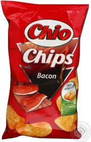 Чіпси картопляні Chio Chips зі смаком бекону 150г