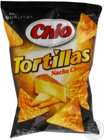 Чипси Тортiллас Начо зі смаком сиру Chio 125г