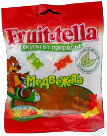 Цукерки жувальні Fruit-tella Ведмежата з соком 70г