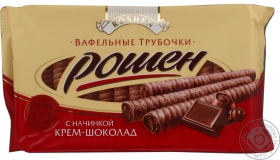 Трубочки вафельні Roshen з шоколадним кремом 222г