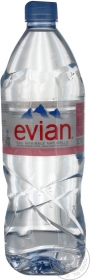 Вода Эвиан негазированная пластиковая бутылка 1000мл Франция