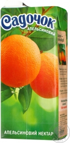 Нектар Садочок апельсиновый неосветленный стерилизованный 1л Украина