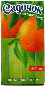 Нектар Садочок Апельсин 0,5л