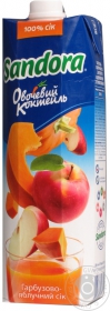 Сок Sandora Овощной коктейль тыквенно-яблочный 950мл Украина