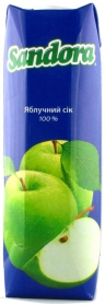 Сок Сандора яблочный осветленный восстановленный 1л Украина