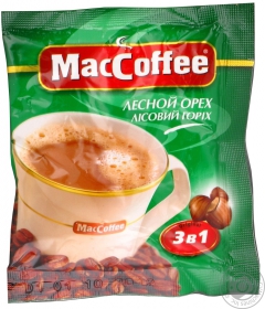 Кава розчинна 3в1 MacCoffee Лісовий горіх 12г