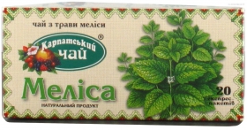 Чай трав&#39;яний Меліса Карпатський пакет б/я 1,5гр*20шт