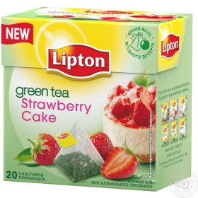 Чай зел.Lipton Strawberry Cake Lipton 1,8г*20