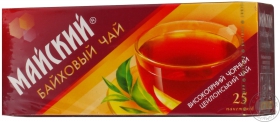 Чай чорний Байховий Майський пакет з/я 1,5г*25шт