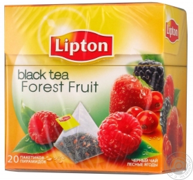 Чай Липтон Форест Фрут черный с кусочками ягод 2г х 20шт