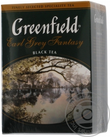 Чай чорний листовой Earl Grey Fantasy Greenfield 100г