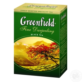Чай чорний крупнолистовий Даржилінг Greenfield 100г
