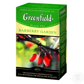 Чай Гринфилд Барберри Гарден черный с ягодами и ароматом барбариса 100г