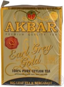 Чай чорний Earl Grey Gold Акбар 80г
