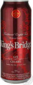 Напій слабоалкогольний King&#39;s Bridge Джин Вишня 0,5л
