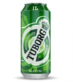 Пиво світле Tuborg Green з/б 1 л