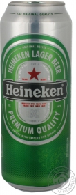 Пиво світле Heineken залізна банка 0,5л