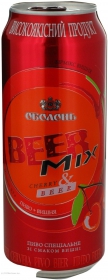 Пиво світле Оболонь Beermix Вишня 2,6% залізна банка 0,5л