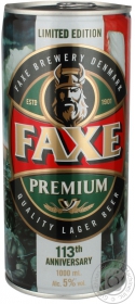 Пиво Faxe Premium светлое 5% 1000мл Дания